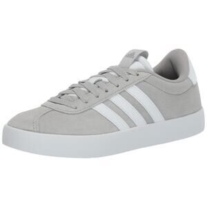 Adidas Womens VL Court 3 Sneaker Grey White Silver Metallic Size 7.5 New